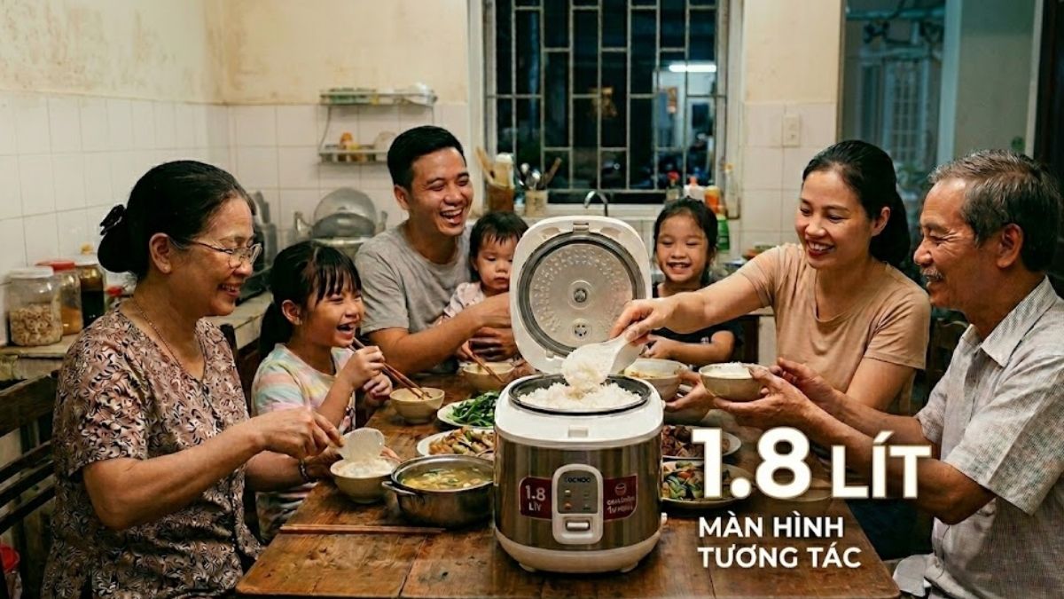 Kích thước nồi cơm điện cho 5 - 6 người