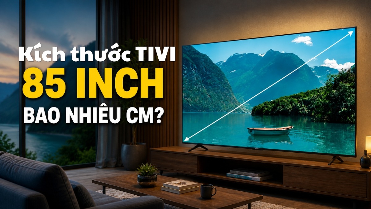 Kích thước tivi 85 inch bao nhiêu? Cách bố trí tivi 85 inch chuẩn