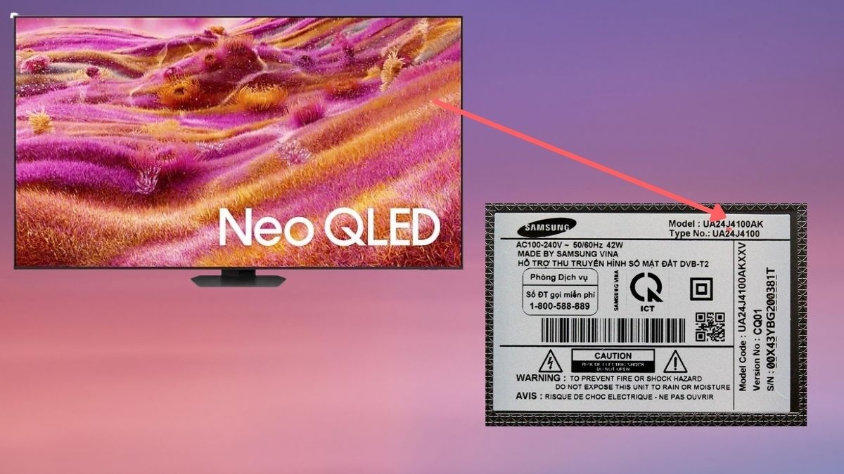Cách kiểm tra năm sản xuất tivi Samsung thông qua mã Model