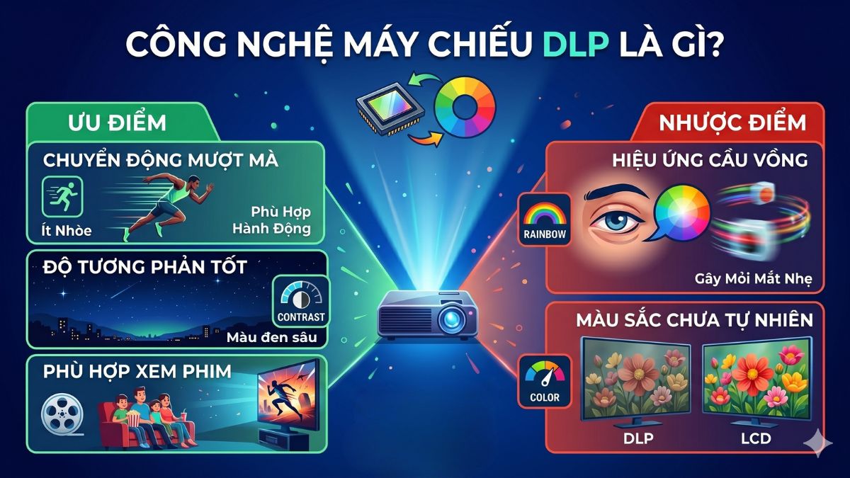 Các công nghệ máy chiếu phổ biến hiện nay