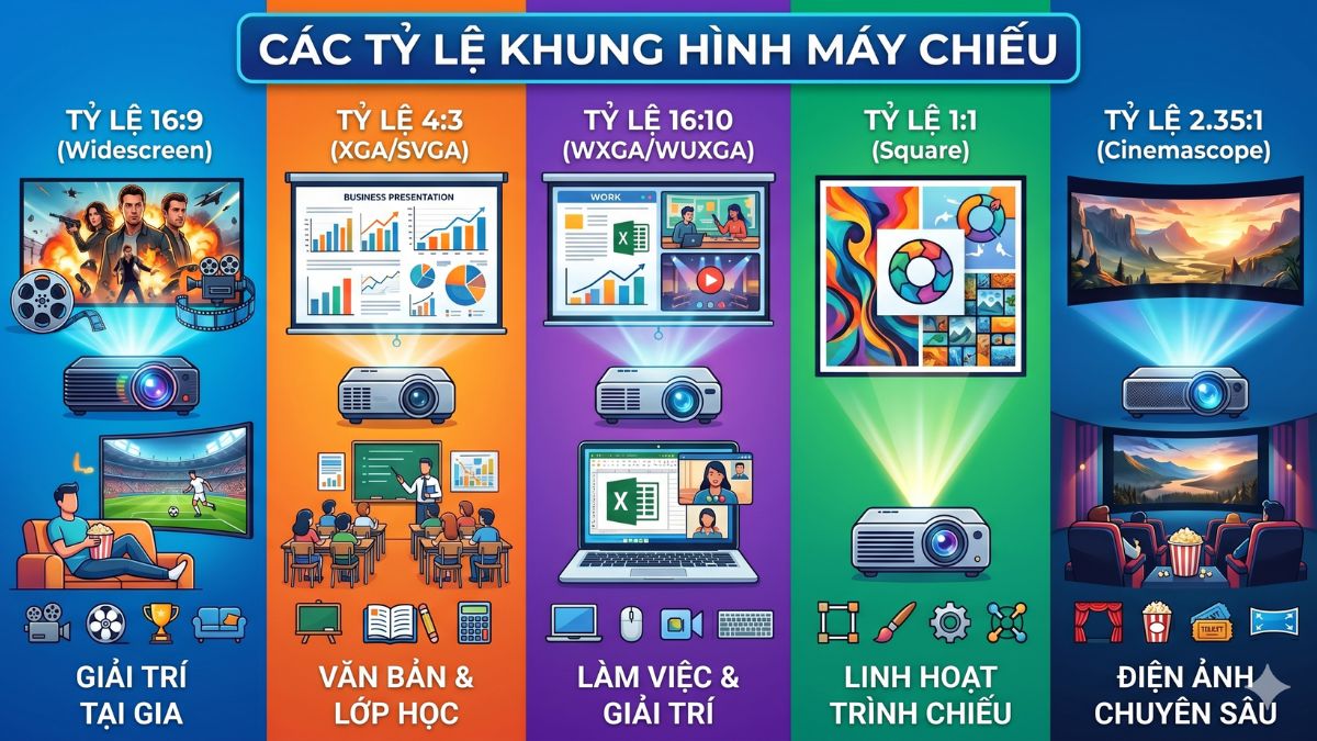 Kinh nghiệm mua máy chiếu qua thông số kỹ thuật