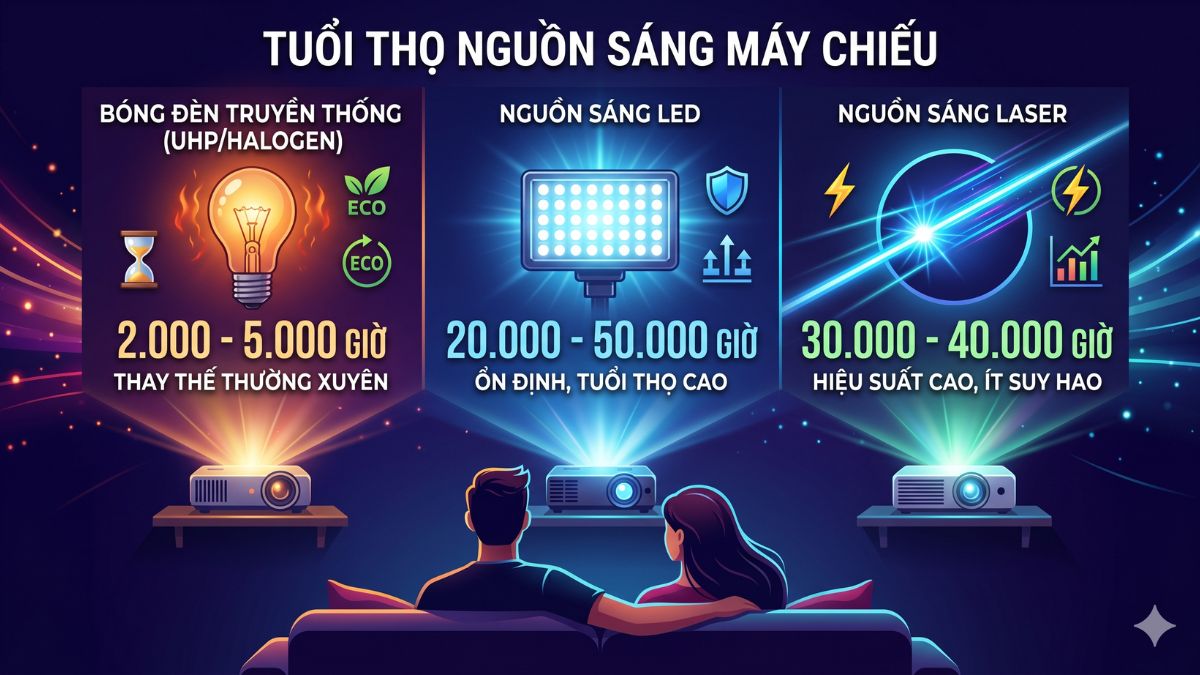 Kinh nghiệm mua máy chiếu qua thông số kỹ thuật
