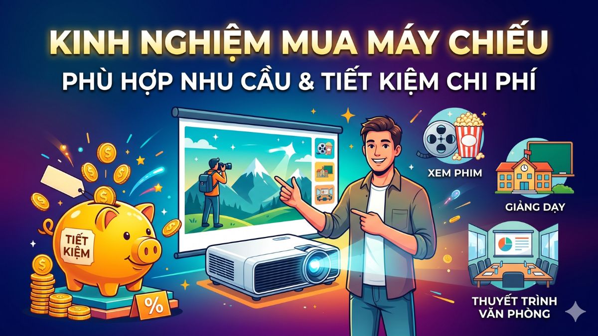 Kinh nghiệm mua máy chiếu phù hợp nhu cầu & tiết kiệm chi phí
