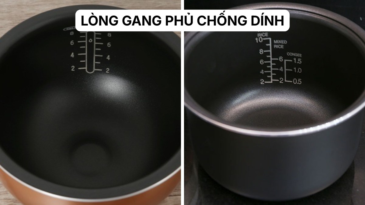 Kinh nghiệm mua nồi cơm điện dựa vào chất liệu lòng nồi