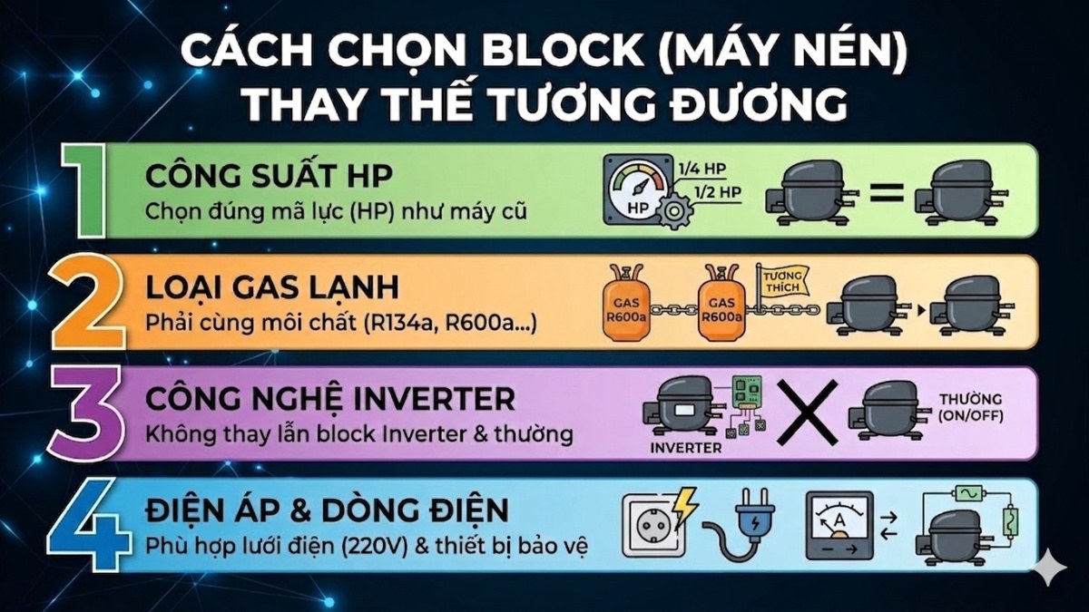 Cách ứng dụng ký hiệu block khi sửa chữa và thay thế