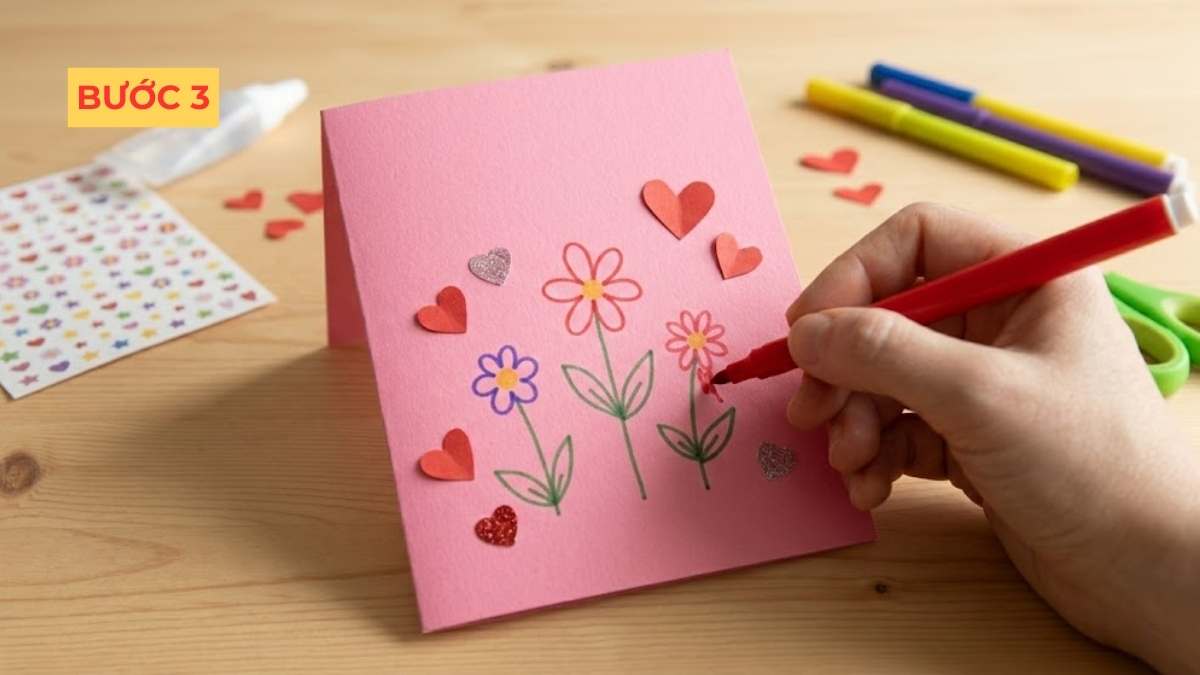 Gợi ý cách làm quà tặng mẹ 8/3 đơn giản: Thiêp mời