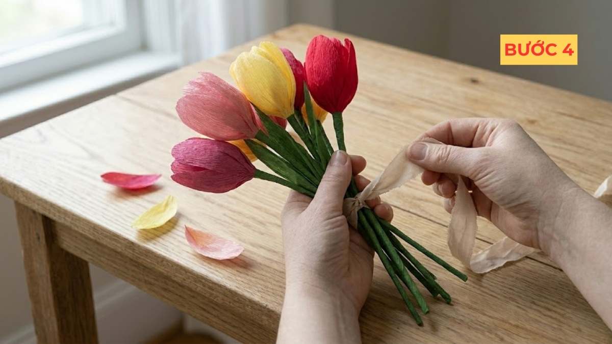 Gợi ý cách làm quà tặng mẹ 8/3 đơn giản: hoa giấy