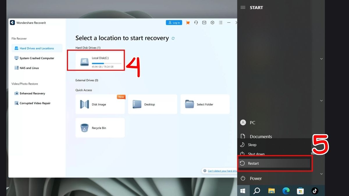 Sửa lỗi laptop bị màn hình xanh: Dùng Easy Recovery Essentials bước 3