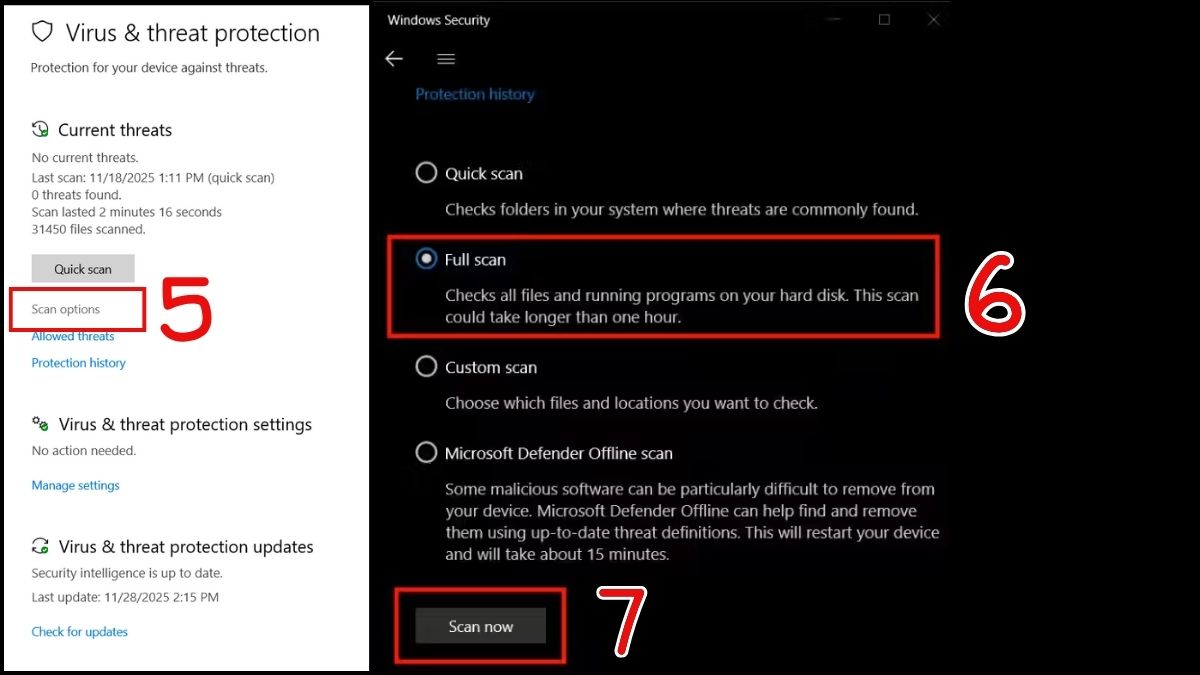 Sửa lỗi laptop bị màn hình xanh: Kích hoạt Windows Defender bước 3