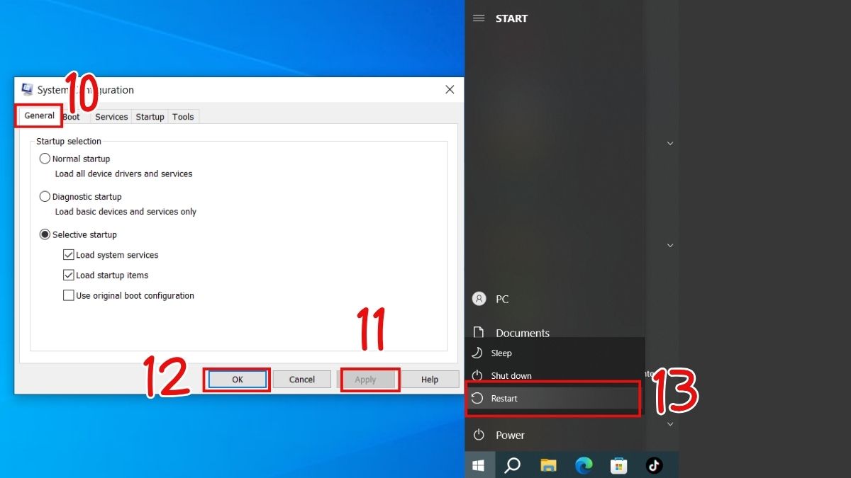 Sửa lỗi laptop bị màn hình xanh: Clean Boot bước 4