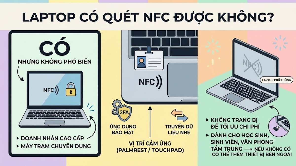 Laptop có quét NFC được không?