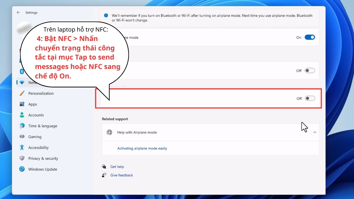 Cách bật và sử dụng NFC trên laptop