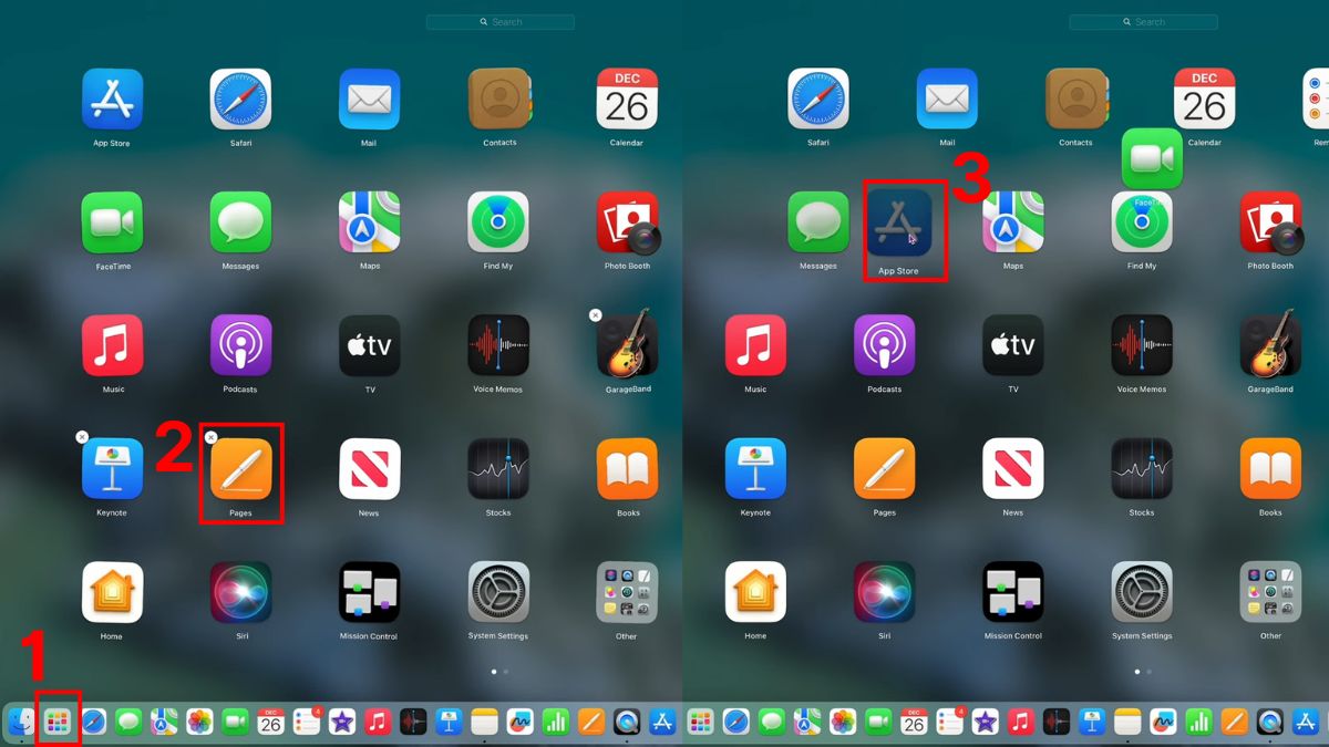 Cách sắp xếp ứng dụng trong Launchpad