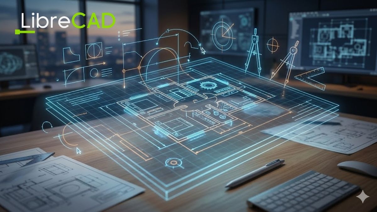 LibreCAD là một phần mềm thiết kế kỹ thuật 2D mã nguồn mở