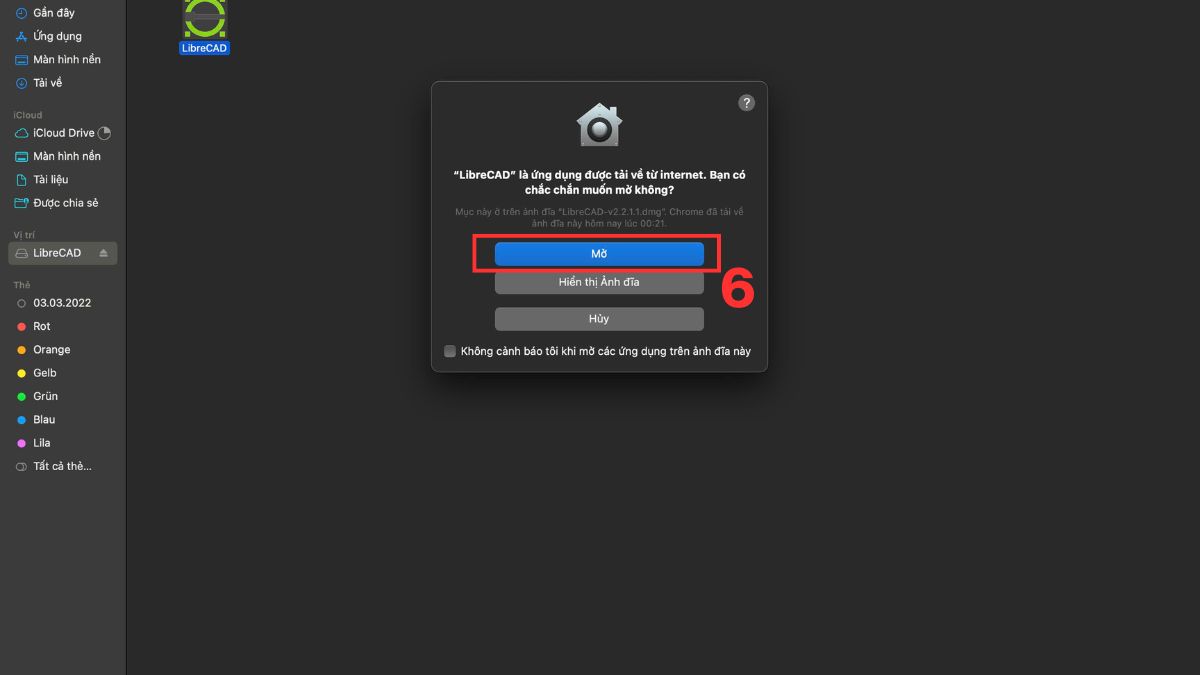 Hướng dẫn tải và cài đặt LibreCAD macOS bước 1