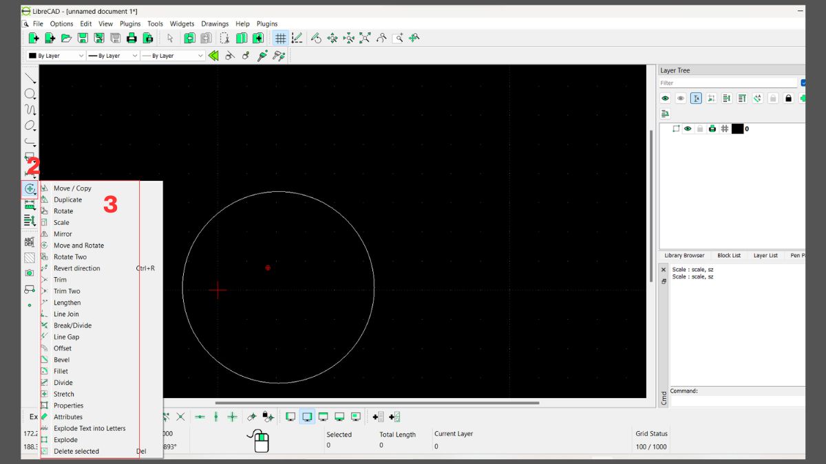 Hướng dẫn sử dụng LibreCAD cơ bản
