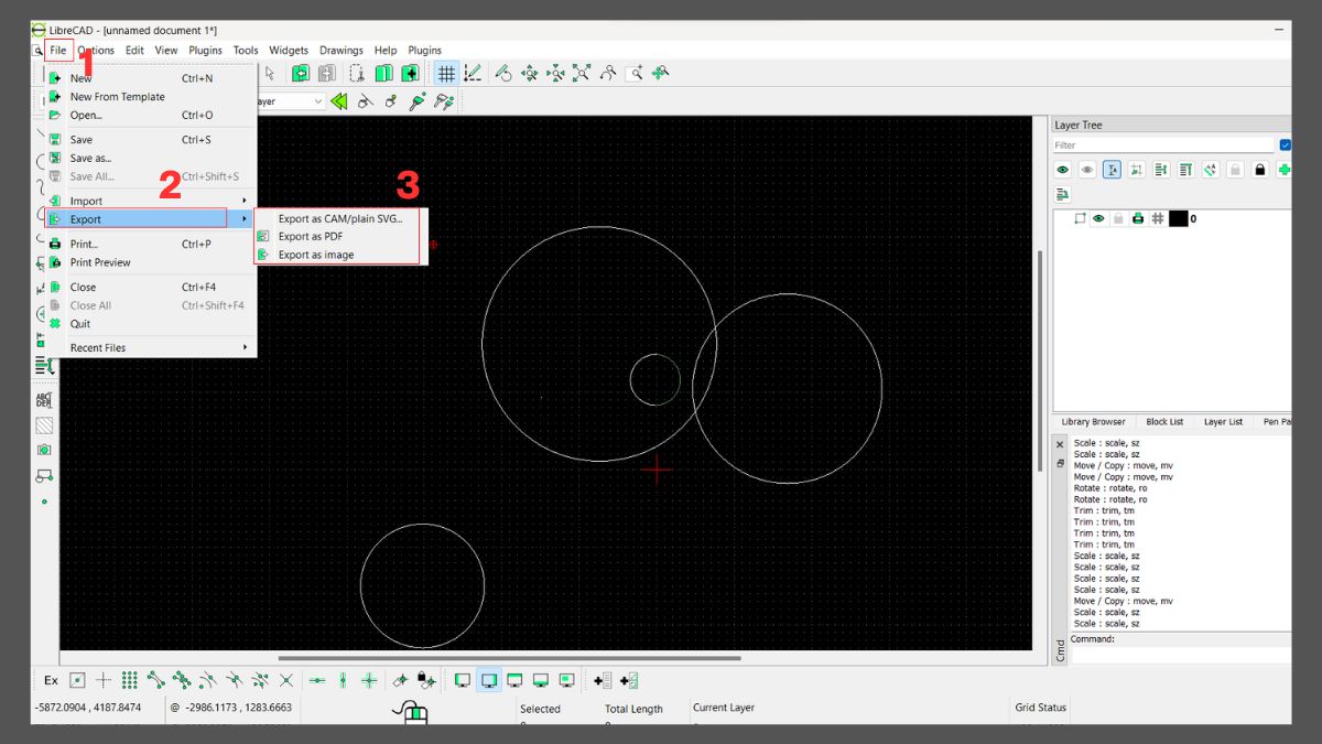 Hướng dẫn sử dụng LibreCAD cơ bản