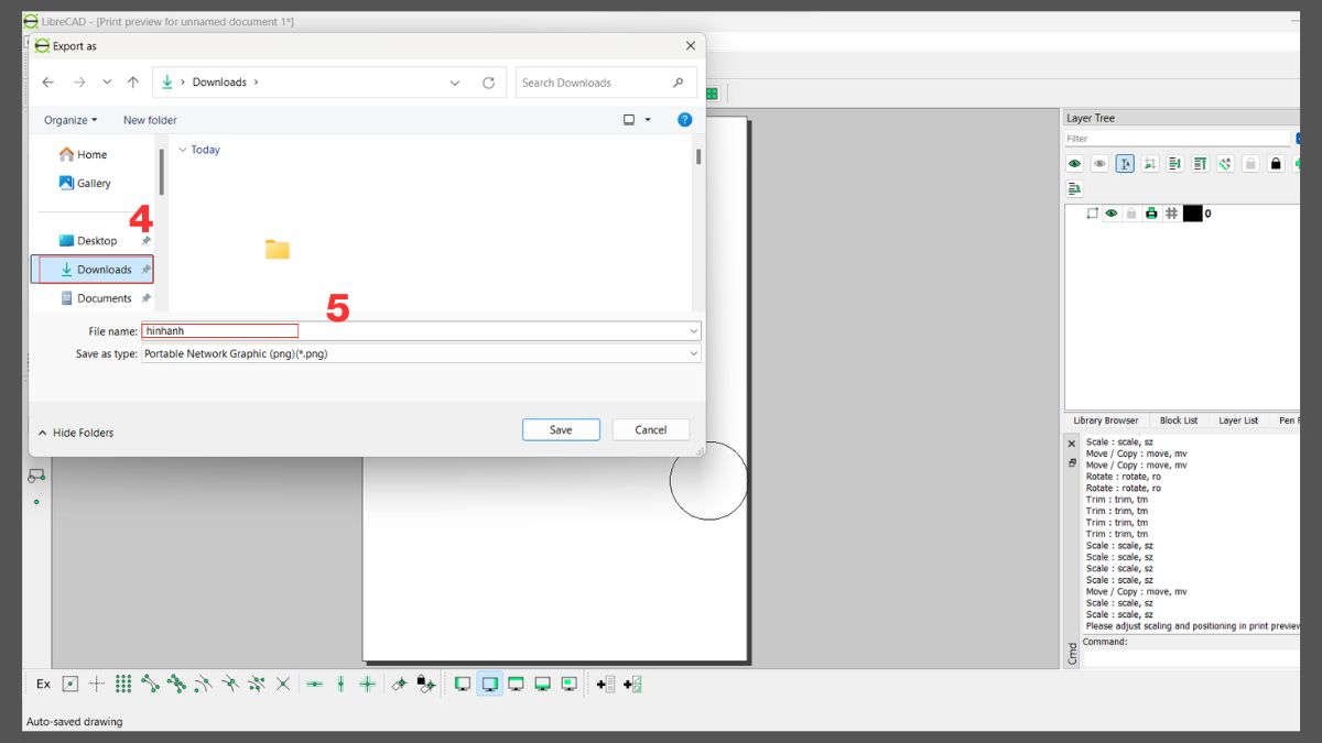 Hướng dẫn sử dụng LibreCAD cơ bản