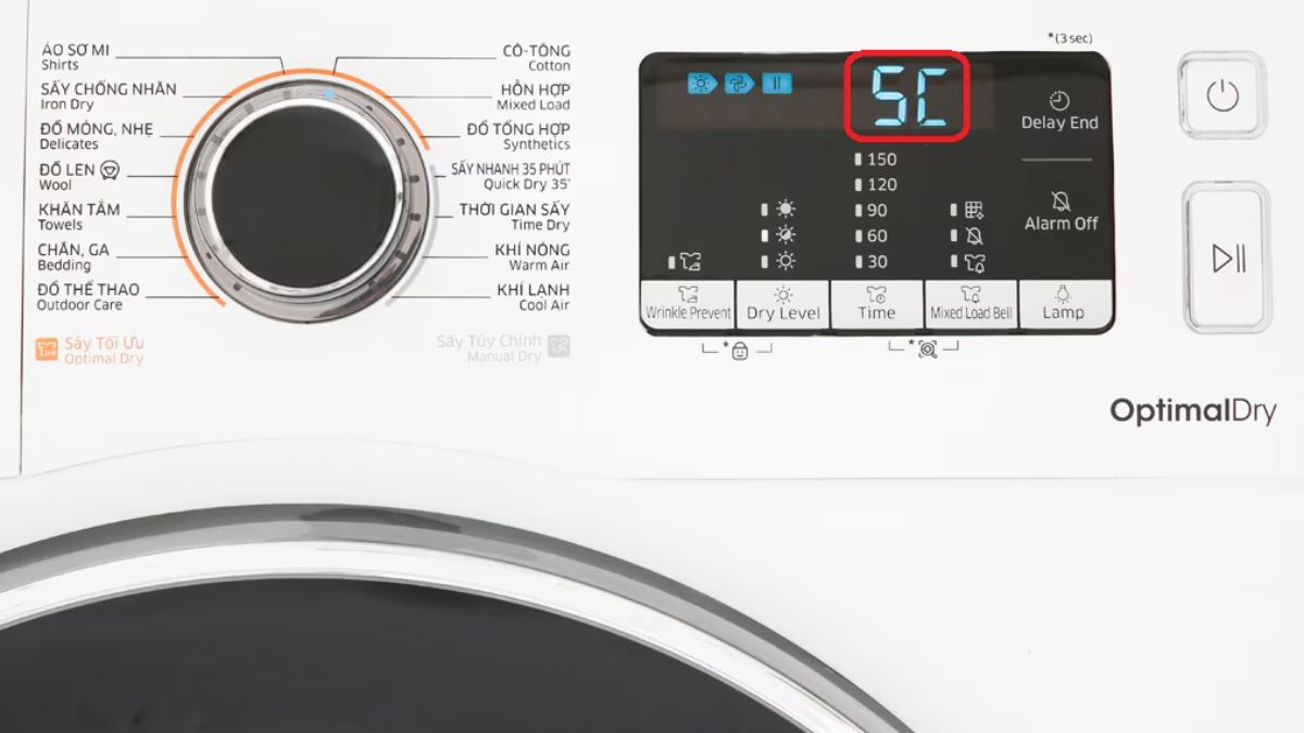 Phân biệt lỗi 4C máy giặt Samsung với các mã lỗi cấp nước khác