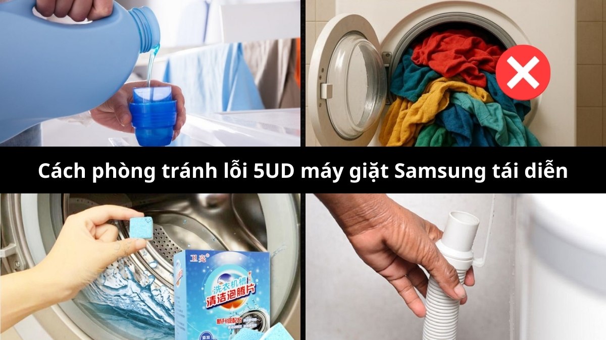 Cách phòng tránh lỗi 5UD máy giặt Samsung tái diễn
