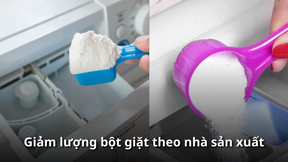 Cách khắc phục lỗi 5UD máy giặt Samsung: Giảm lượng bột giặt