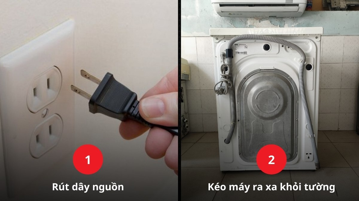 Cách khắc phục lỗi 5UD máy giặt Samsung: Kiểm tra và làm sạch ống xả