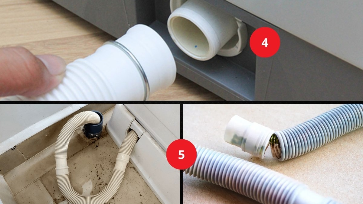 Cách khắc phục lỗi 5UD máy giặt Samsung: Kiểm tra và làm sạch ống xả