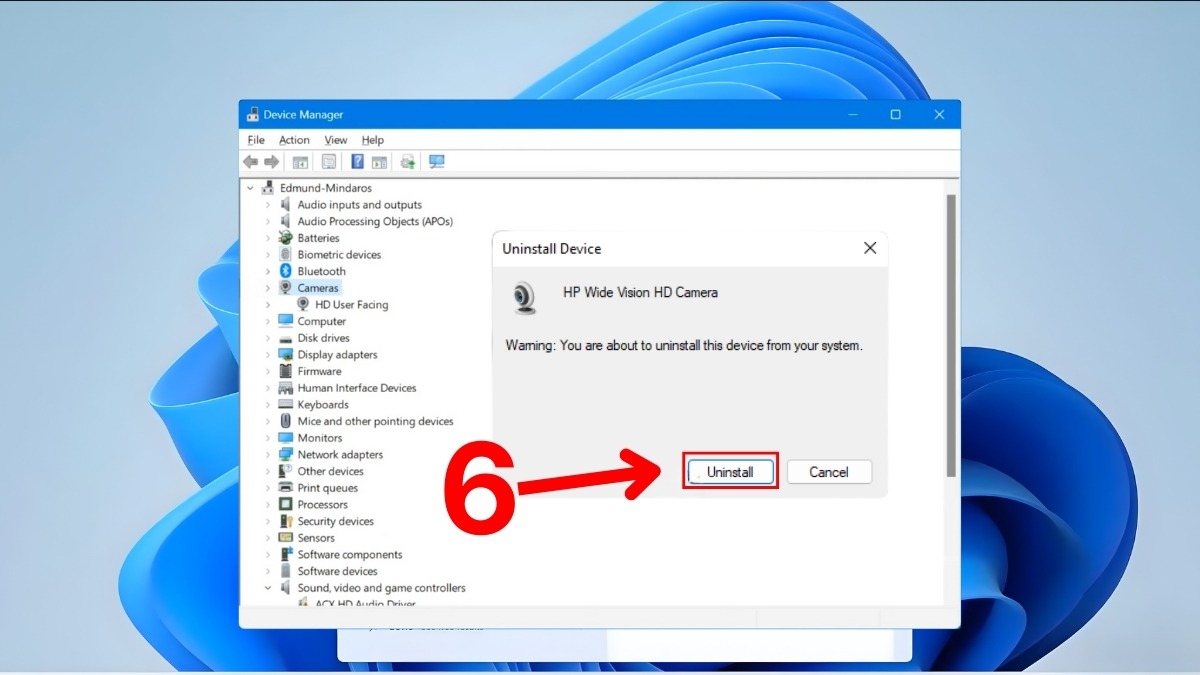 Sửa lỗi camera laptop: Cài lại Driver camera bị mất bước 3