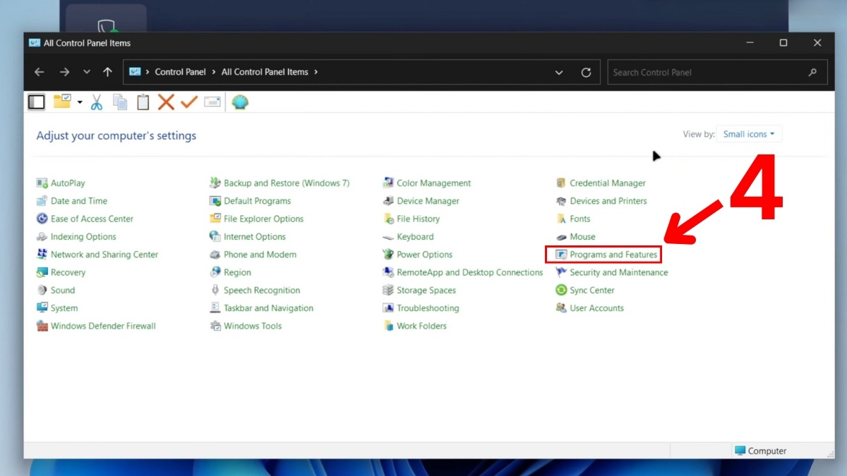 Sửa lỗi camera laptop: Gỡ phần mềm diệt virus bước 2