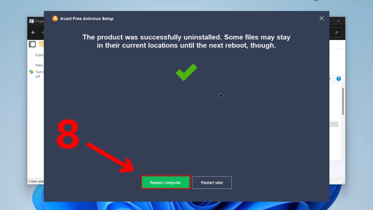 Sửa lỗi camera laptop: Gỡ phần mềm diệt virus bước 5