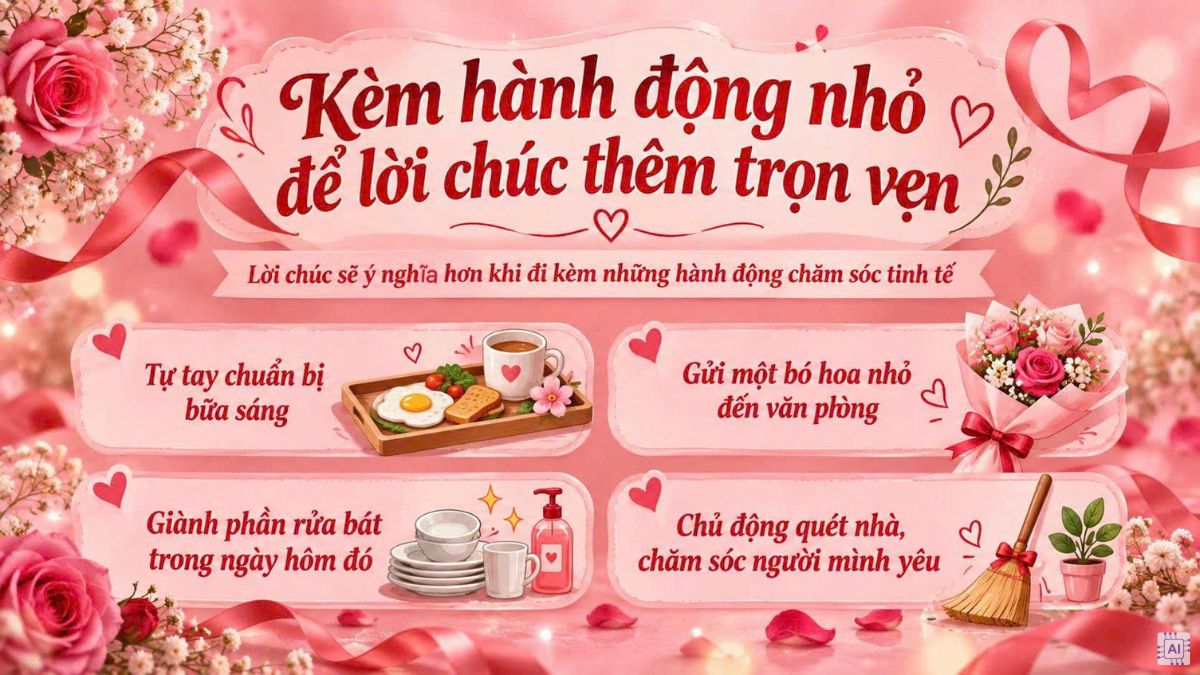 Cách gửi câu chúc 20/10 hay cho người yêu cảm động