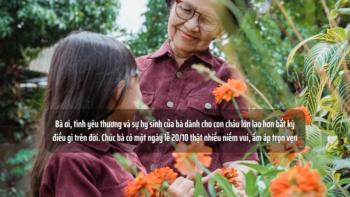 Lời chúc 20/10 cho bà