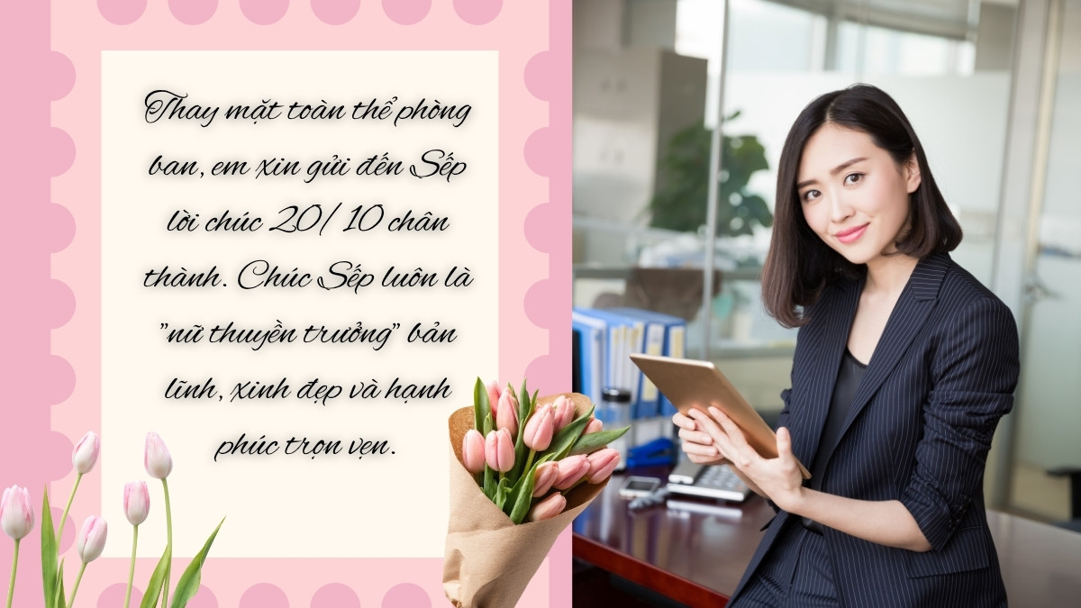 Lời chúc 20/10 cho sếp nữ