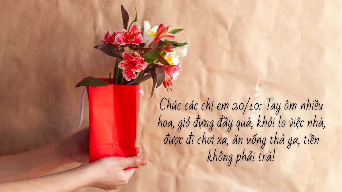 Lời chúc 20/10 hài hước, vui vẻ