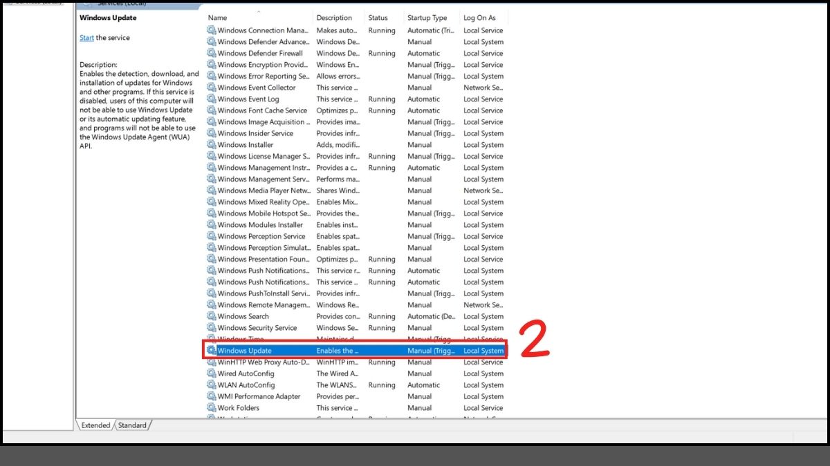 Khắc phục lỗi màn hình đen Win 10: Tắt tính năng tự động Update Windows bước 2