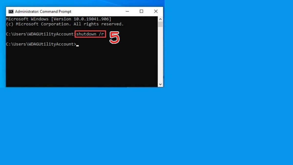 Khắc phục lỗi màn hình đen Win 10: Chạy lệnh khắc phục bằng Command Prompt bước 3