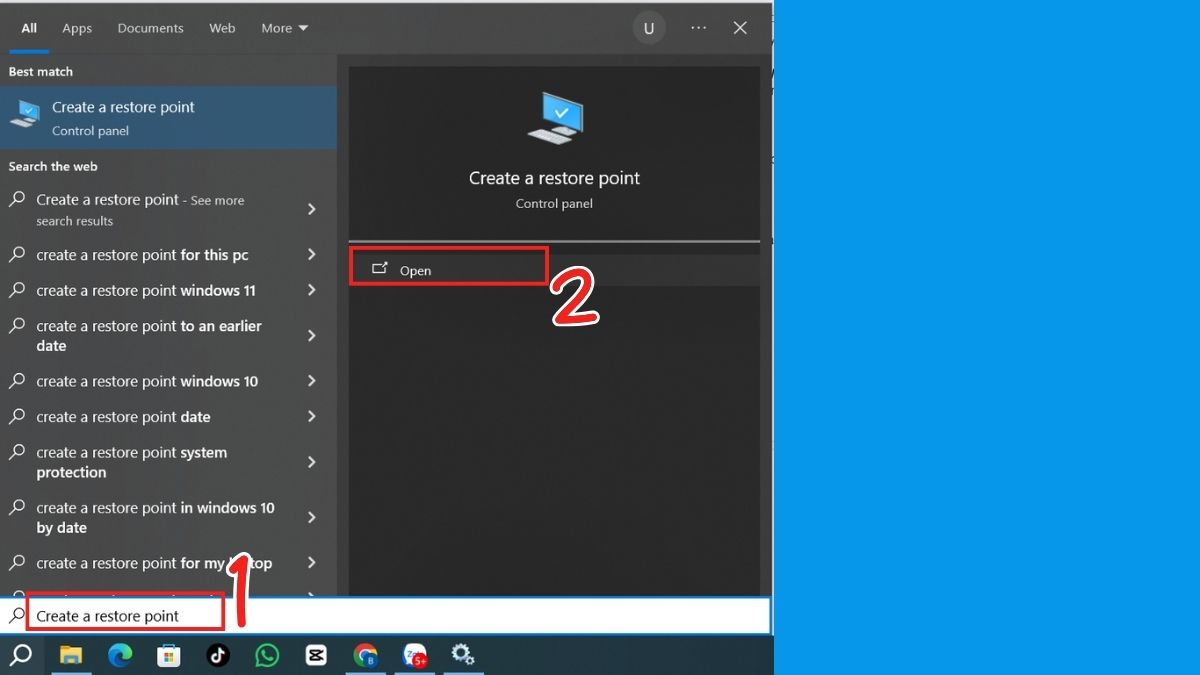 Khắc phục lỗi màn hình đen Win 10: Sử dụng System Restore bước 1