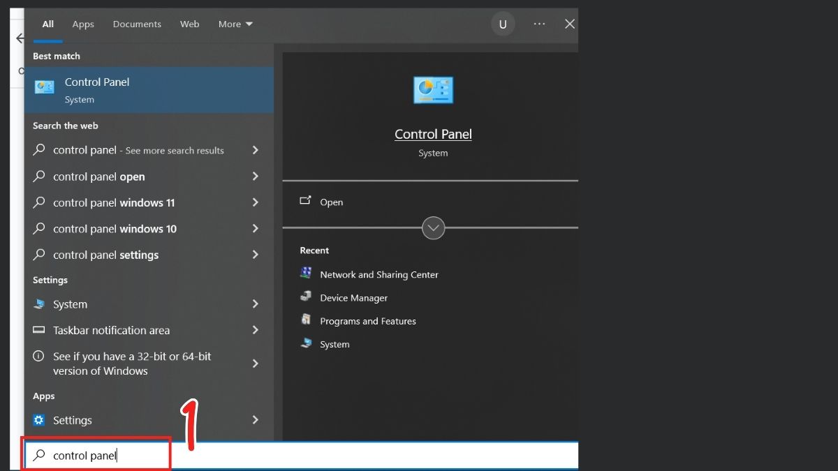 Khắc phục lỗi màn hình đen Win 10: Tắt chế độ khởi động nhanh bước 1