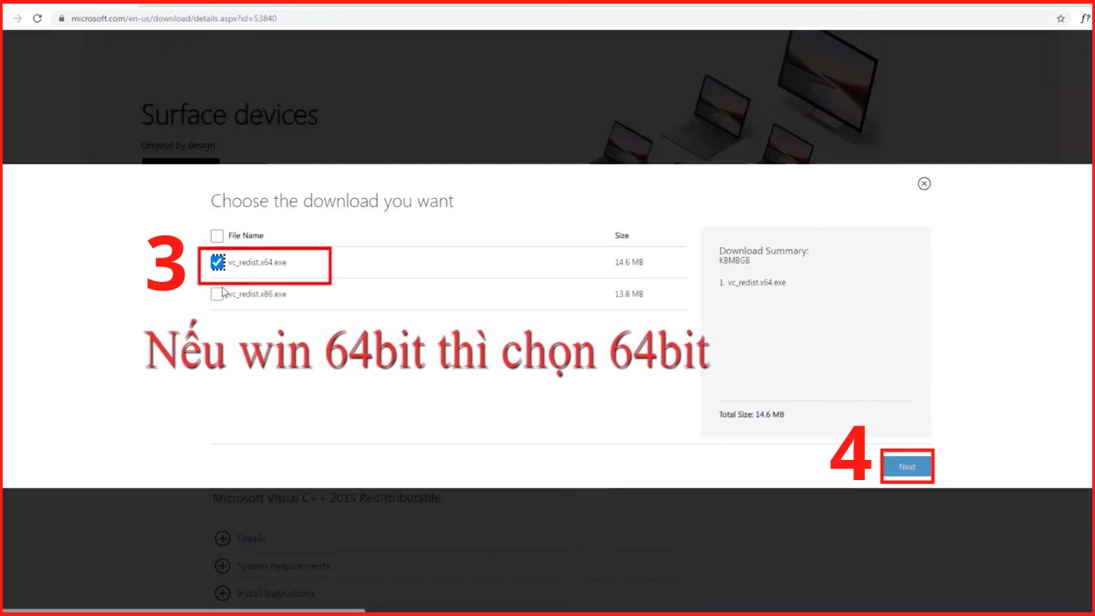 Khắc phục lỗi MSVCP140.dll: Cài lại gói Microsoft Visual C++ Redistributable bước 2