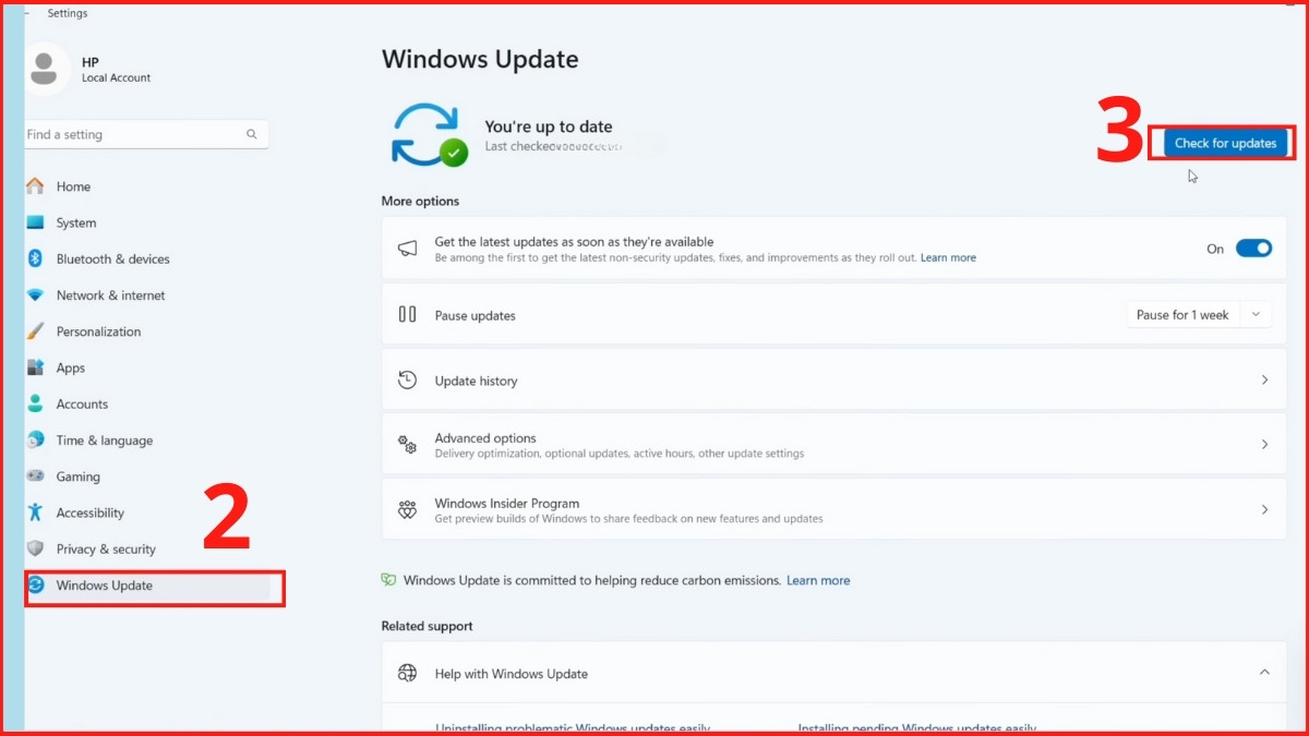 Khắc phục lỗi MSVCP140.dll: cập nhật windows bước 2