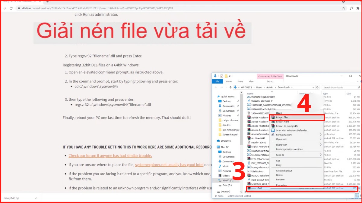 Khắc phục lỗi MSVCP140.dll: Cài file mới bước 3