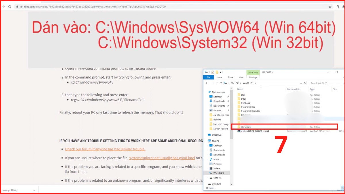 Khắc phục lỗi MSVCP140.dll: Cài file mới bước 5