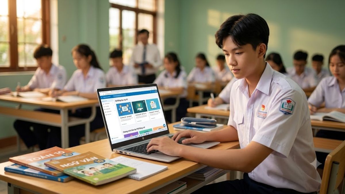 Học sinh lớp 10 có cần laptop không?