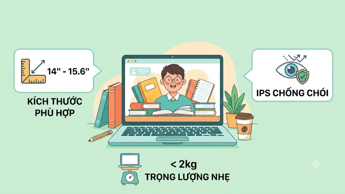 Tiêu chí chọn laptop cho học sinh lớp 10