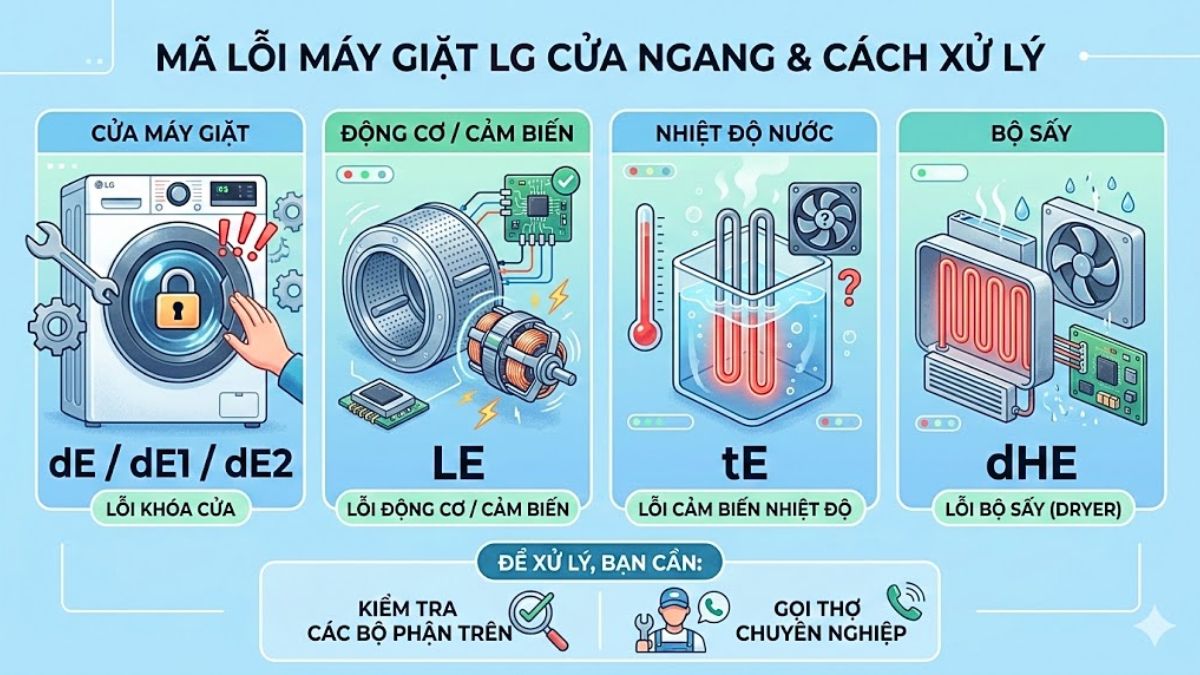 Mã lỗi máy giặt LG cửa ngang
