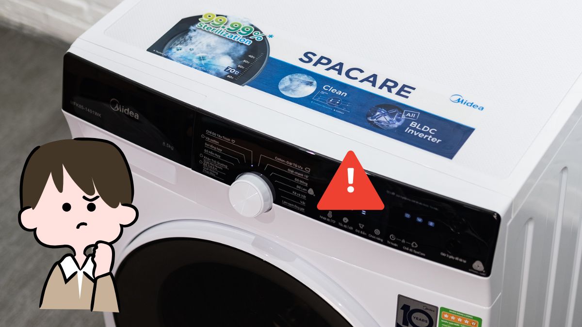 Nguyên nhân khiến máy giặt Midea báo lỗi liên tục