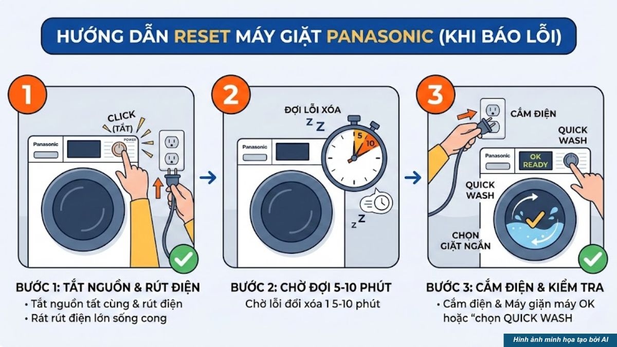 Khi nào nên gọi thợ sửa chữa máy giặt Panasonic?