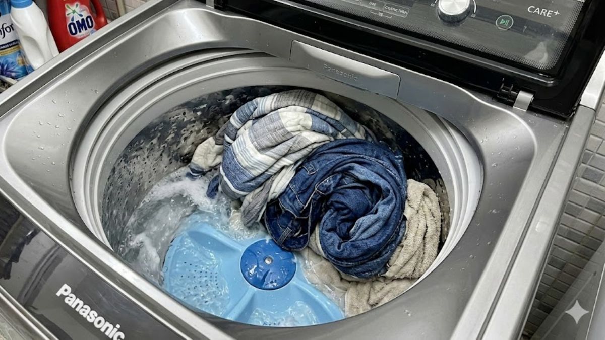 Nguyên nhân gây mã lỗi U13 máy giặt Panasonic: Quần áo phân bố không đều 