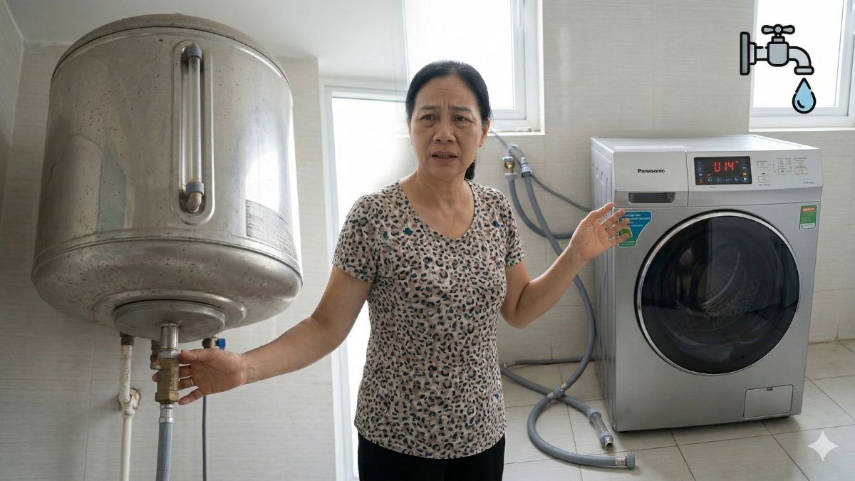 Nguyên nhân gây mã lỗi U14 máy giặt Panasonic: Áp lực nước yếu