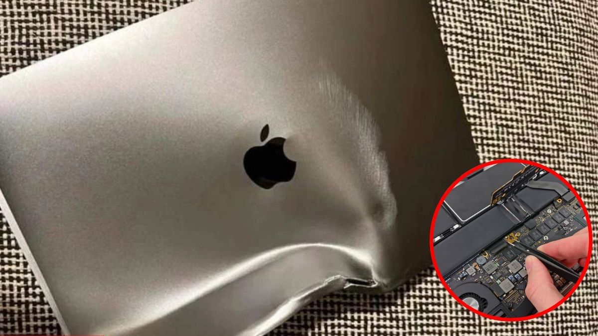 Macbook bị móp nặng